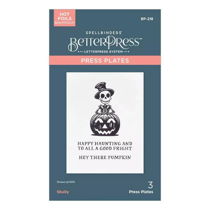 Spellbinders - Happy Haunting Collection - Press Plates - Skully