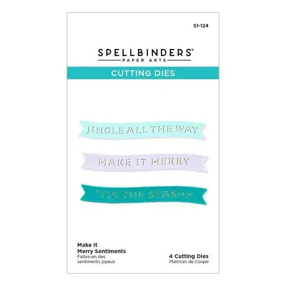 Spellbinders - Make It Merry Collection - Dies - Make It Merry Sentiments