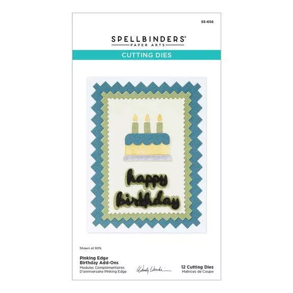 Spellbinders - Not Your Ordinary Card Collection - Dies - Pinking Birthday Rectangles