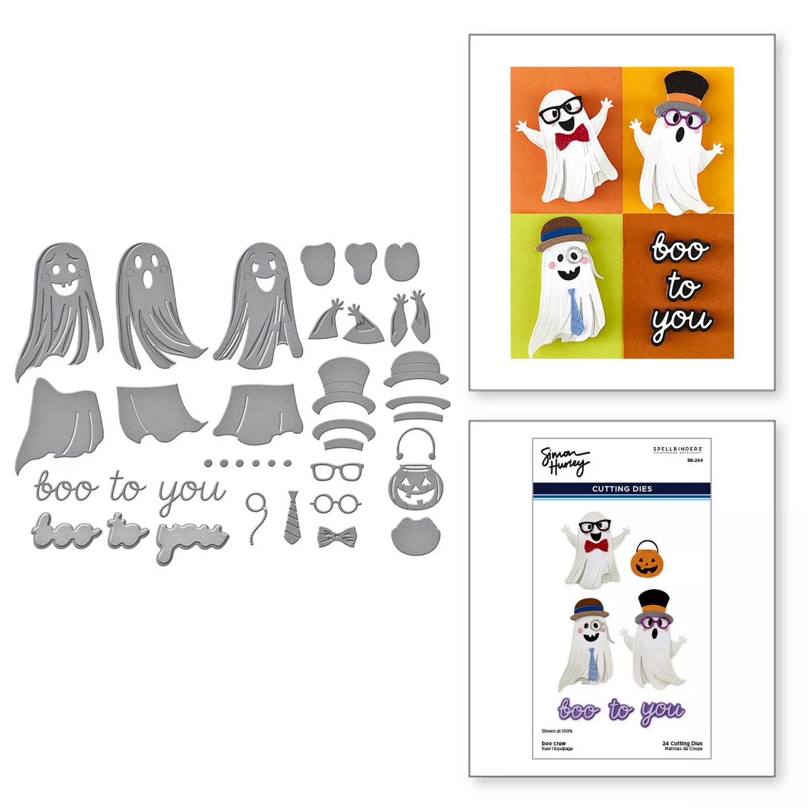 Spellbinders • Simon Hurley Cutting Dies Boo Crew 24pcs