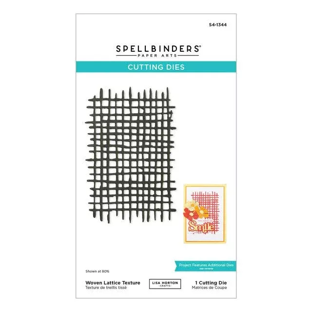 Spellbinders - Spotlight Frames and Florals Collection - Dies - Woven Lattice Texture