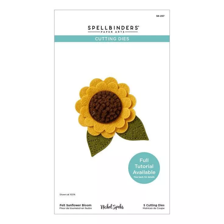 Spellbinders - Summer Felt Stitch & Create Collection - Dies - Felt Sunflower Bloom