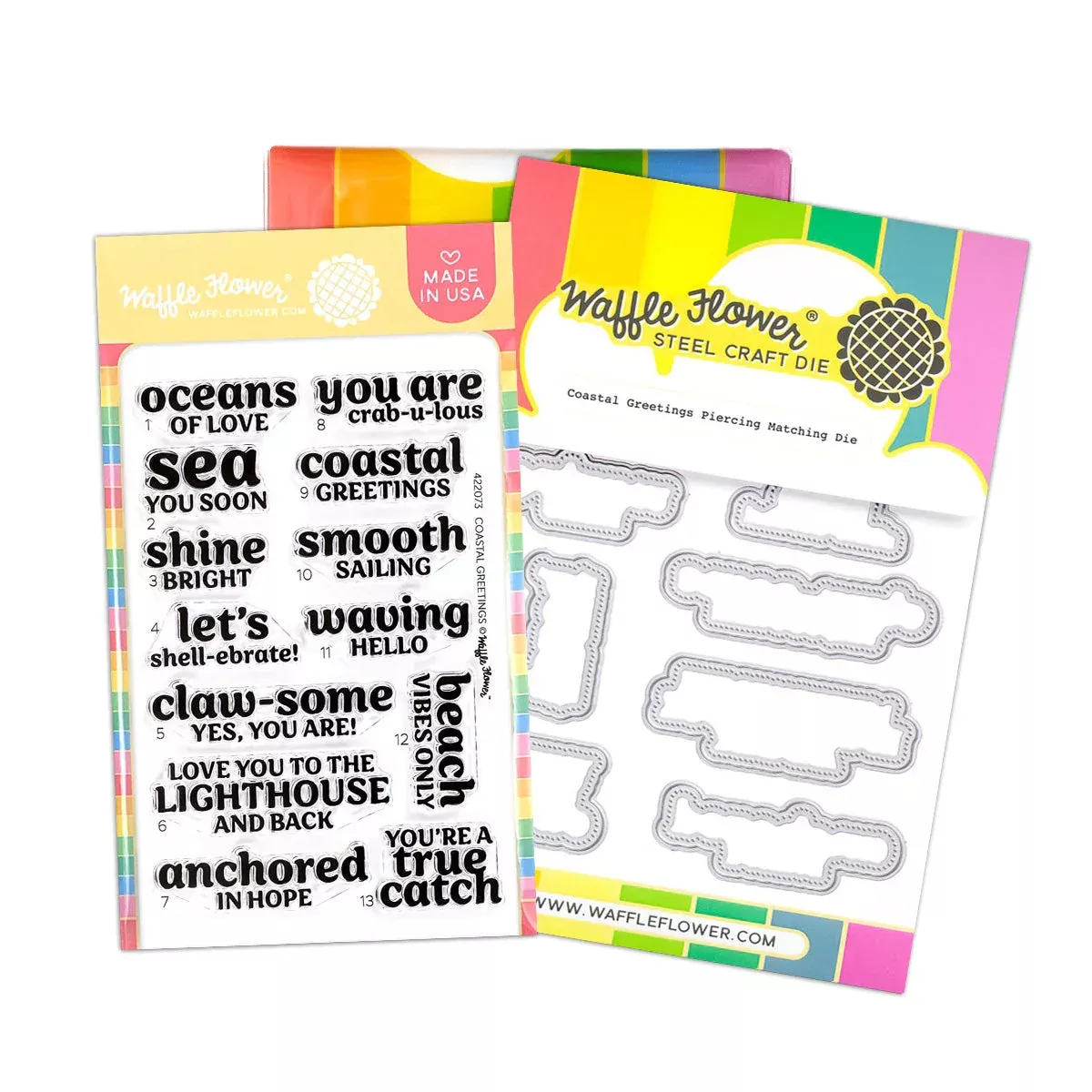 Stamp and Die Combo: Waffle Flower-Coastal Greetings Combo