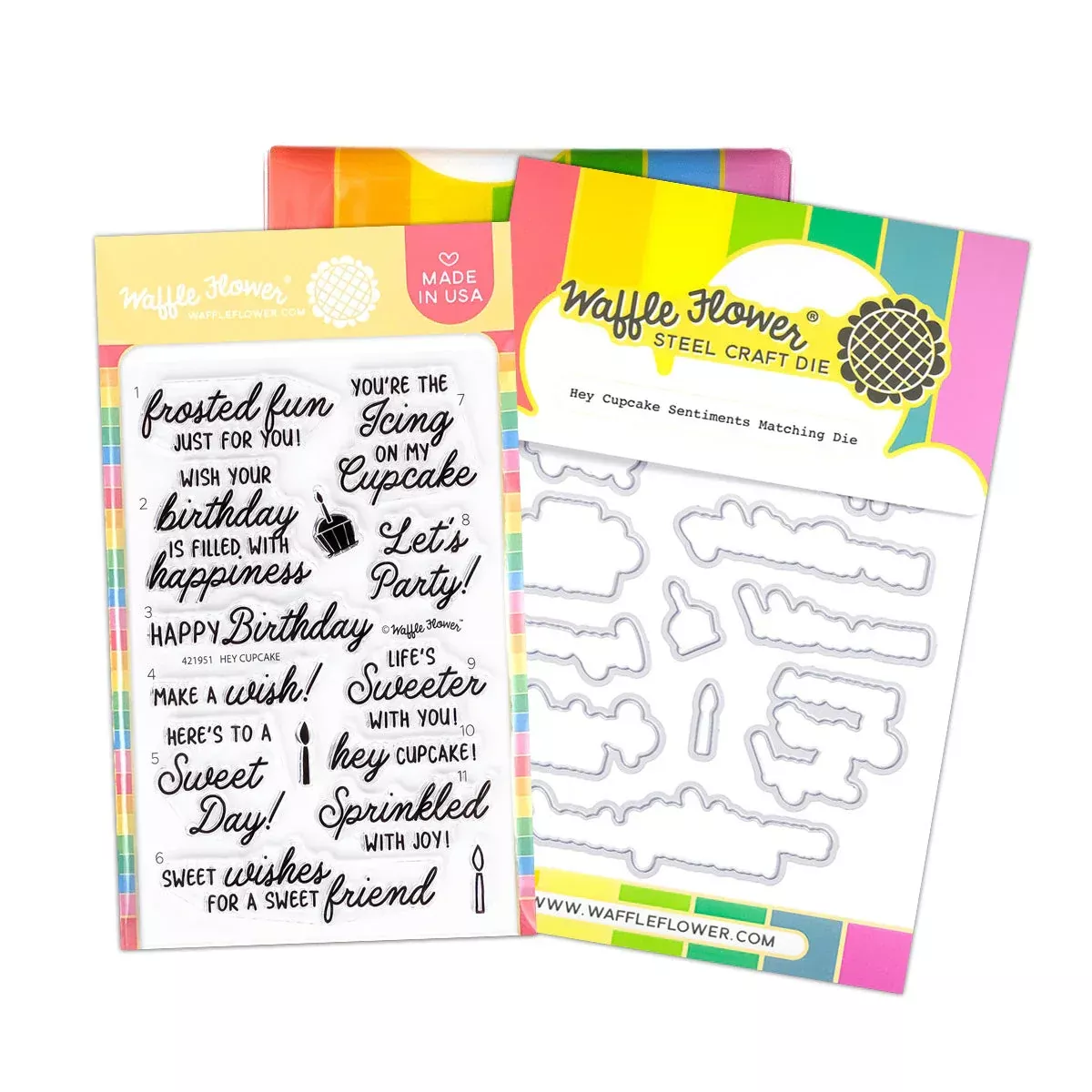 Stamp and Die Combo: Waffle Flower-Hey Cupcake Sentiments Combo