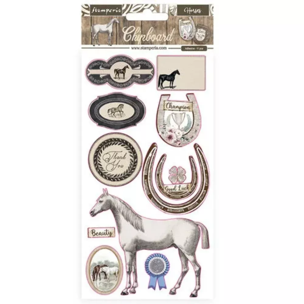 Stamperia Chipboard 15x30cm Romantic Horses (DFLCB31)