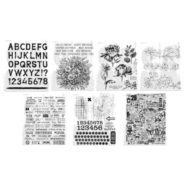 Stampers Anonymous - Collection #2 Stamp Bundle, IWIA7, by Tim Holtz