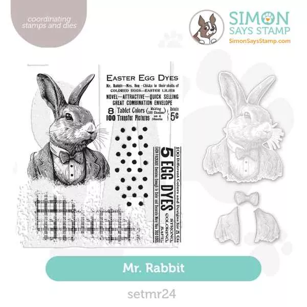 Stampers Anonymous Stamp & Die Sets- Mr. Rabbit, CMS478+MRD by: Tim Holtz