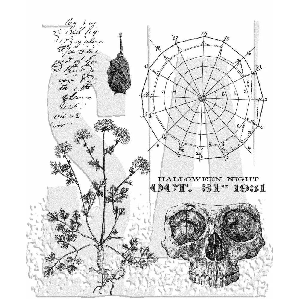 Stampers Anonymous Stamp Set - The Obscure, CMS471 by: Tim Holtz