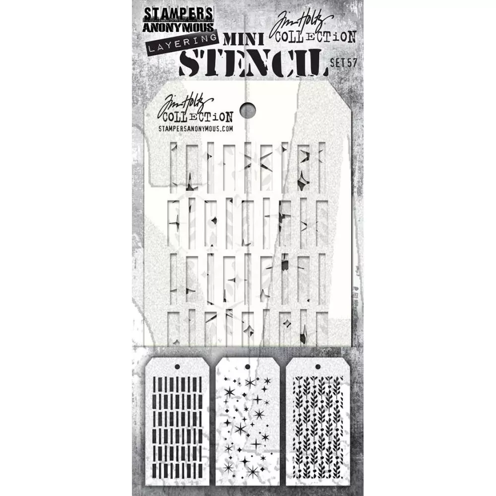 Stampers Anonymous Stencil Set - Set #57, THMST57 by: Tim Holtz