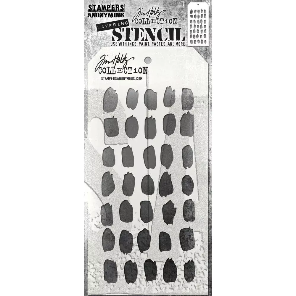 Stampers Anonymous - Tim Holtz Layered Stencil - Brush Mark