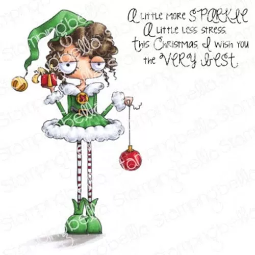 Stamping Bella Cling Stamps ODDBALL GIRL ELF eb1004