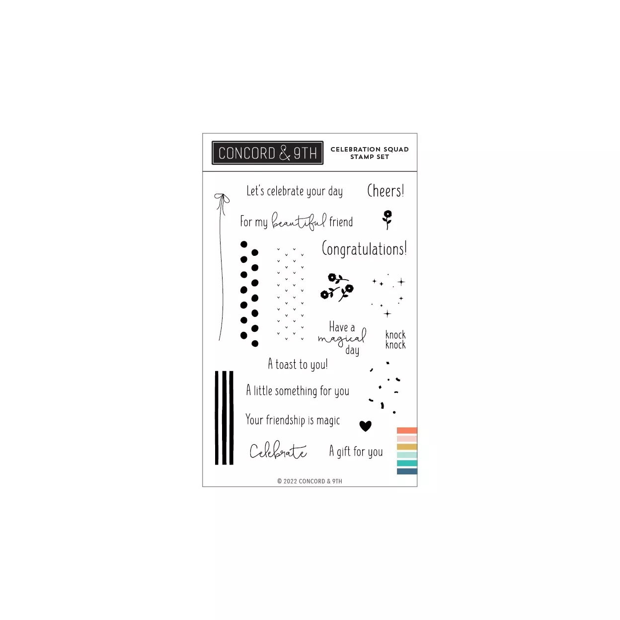 Stamps: Concord & 9th-Celebration Squad Stamp Set