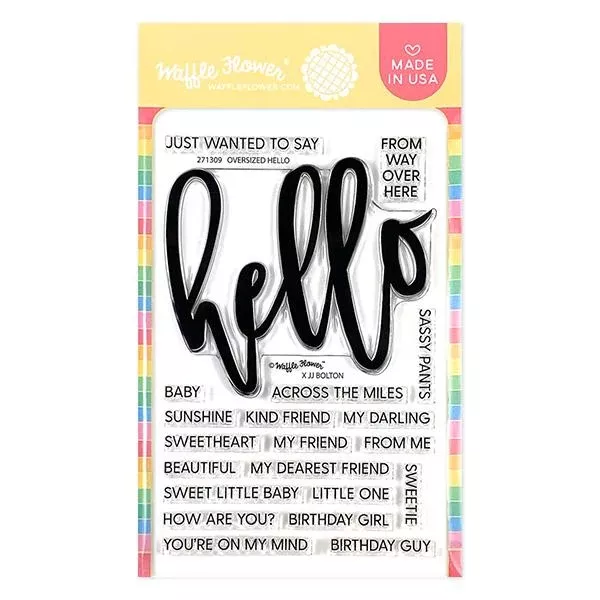 Stamps: Waffle Flower-Oversized Hello