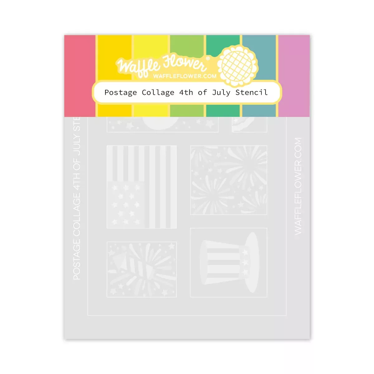 Stencils: Postage Collage 4th of July Stencil