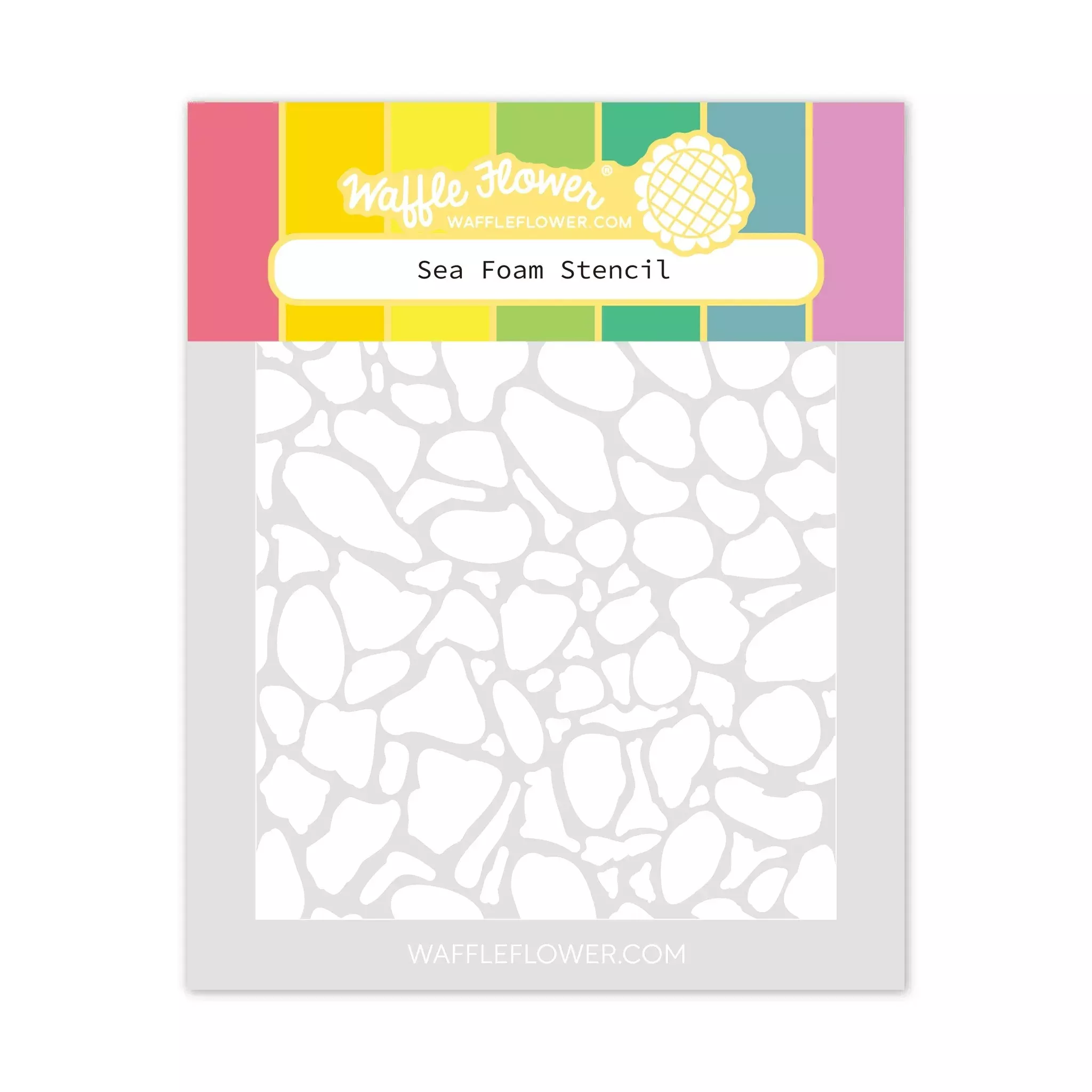 Stencils: Waffle Flower-Sea Foam Stencil