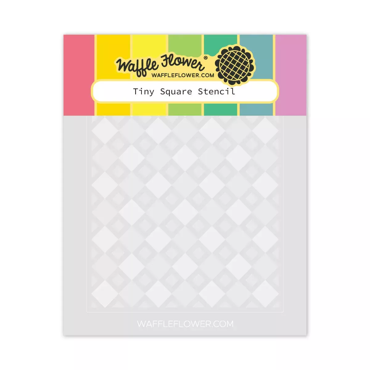 Stencils: Waffle Flower-Tiny Square Stencil