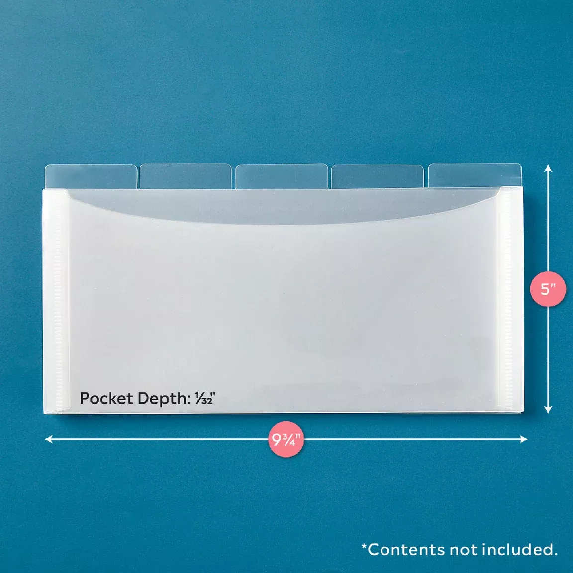 Storage Solutions: Totally Tiffany 5 PACK TABBED DIVIDER POCKETS-9x4