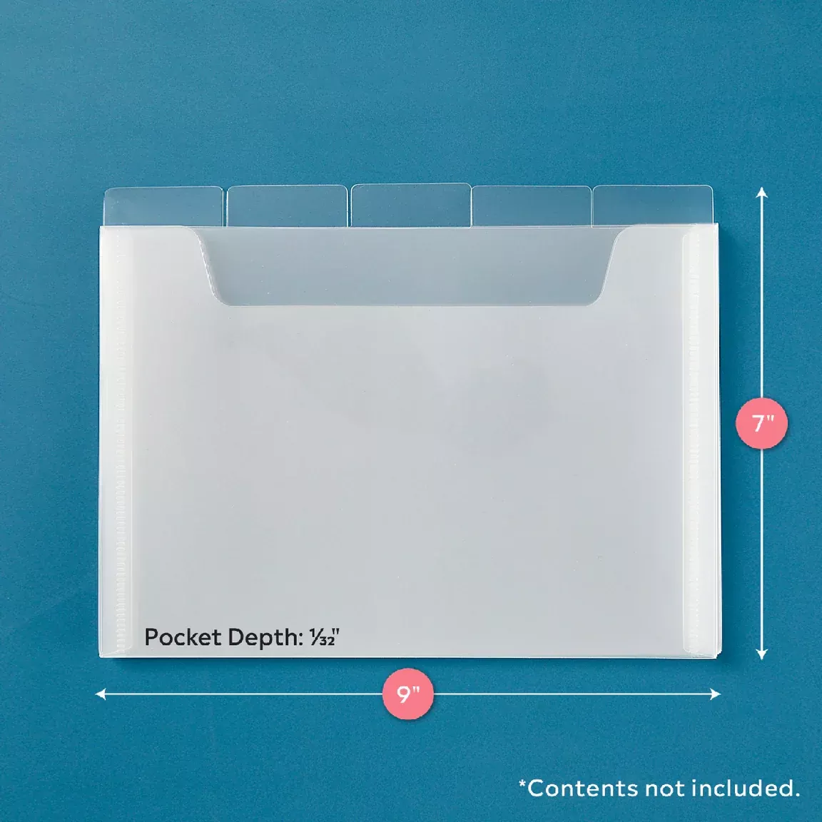 Storage Solutions: Totally Tiffany 5 PACK TABBED DIVIDER POCKETS-9x6