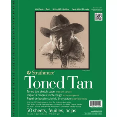 Strathmore Sketch Pads, Toned Tan