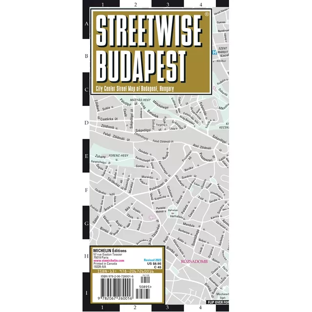 Streetwise Budapest Map