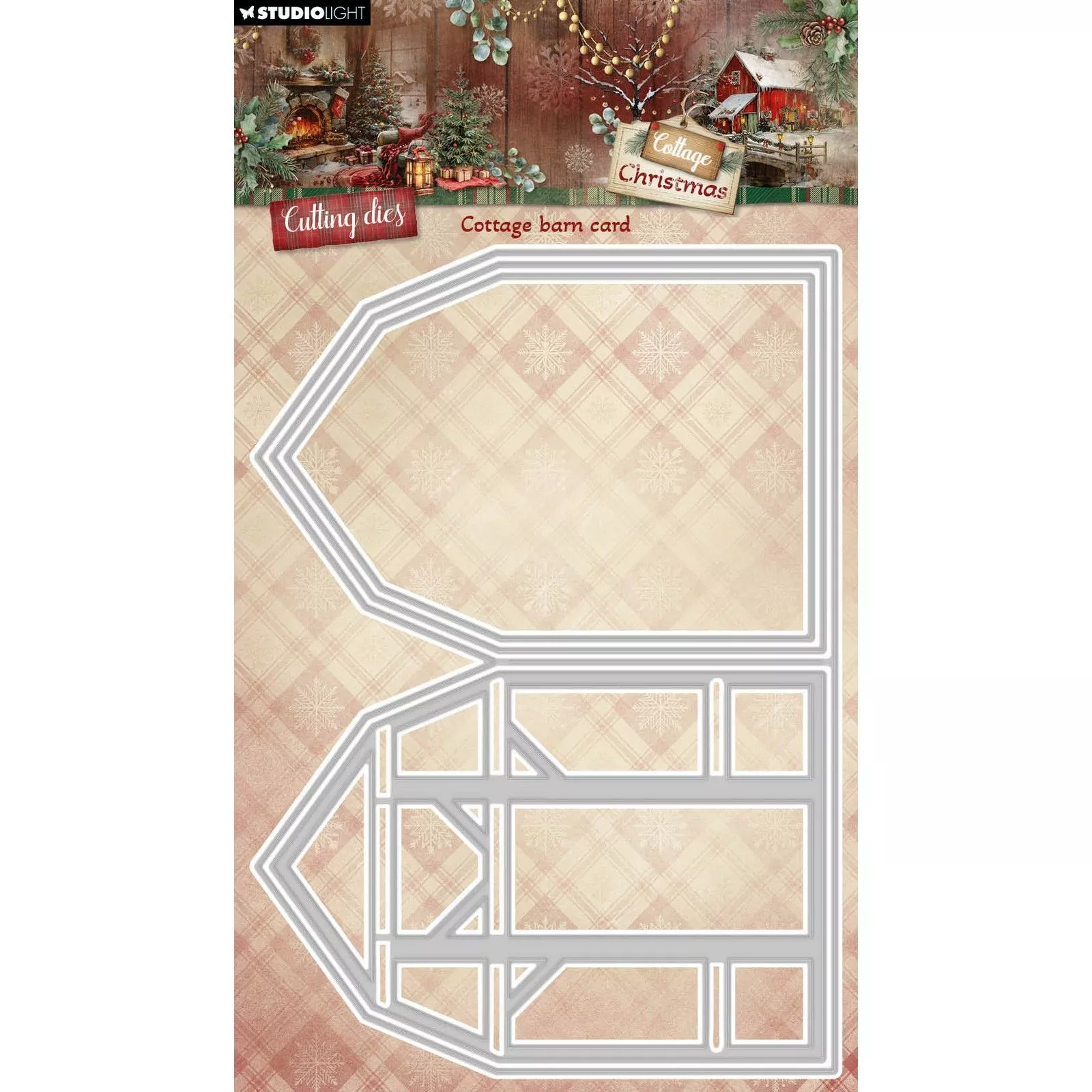 Studio Light • Cottage Christmas Cutting dies Cottage Barn Card