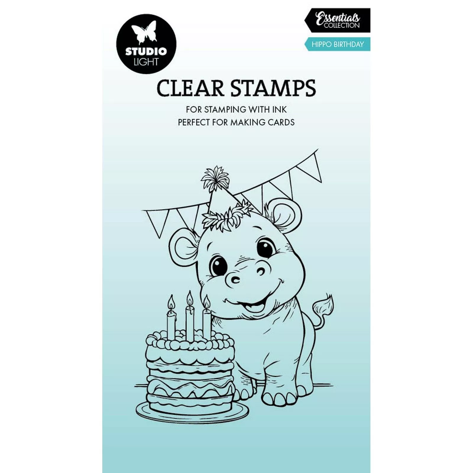 Studio Light • Essentials Clear Stamps Hippo Birthday