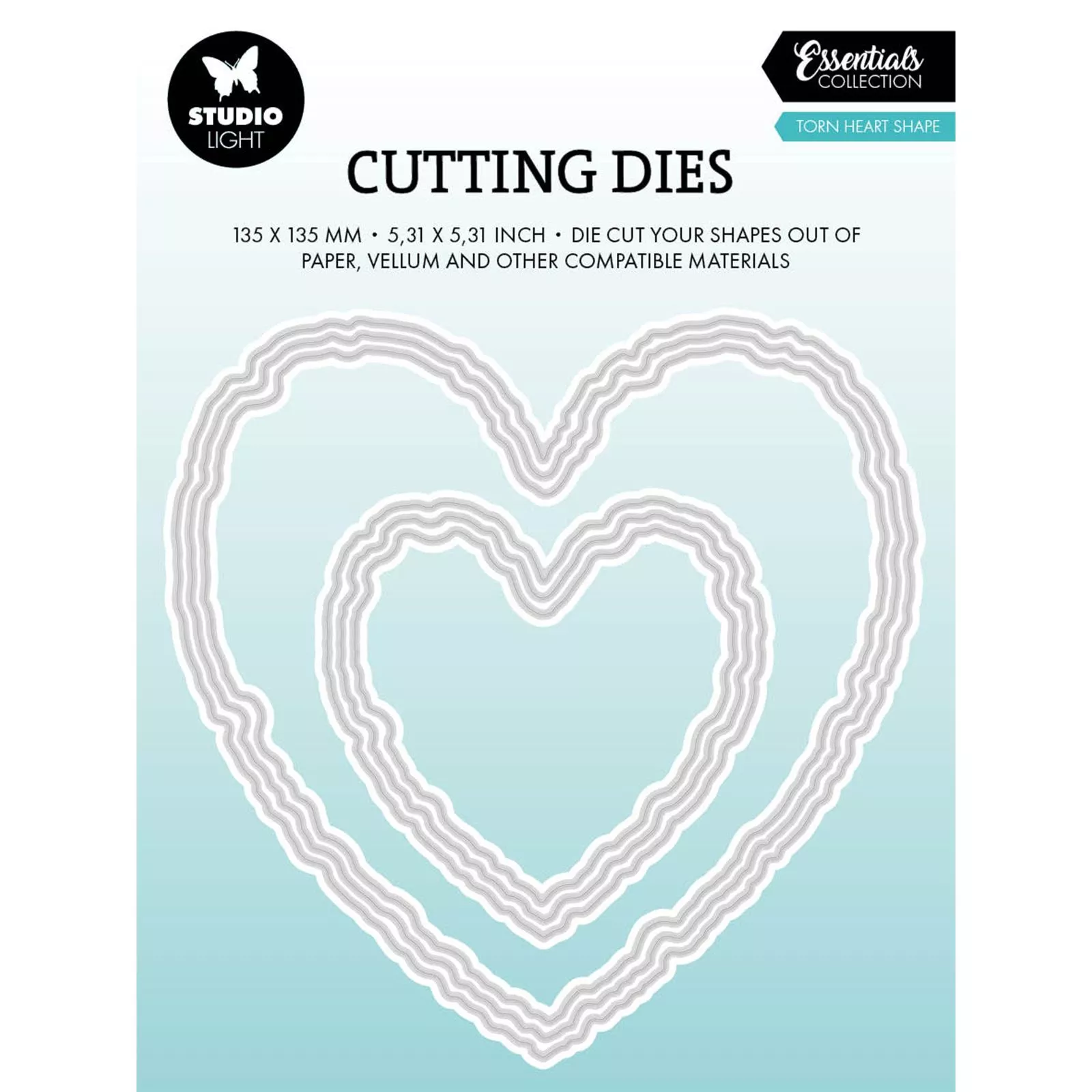 Studio Light • Essentials Cutting Die Torn Edge Heart shape