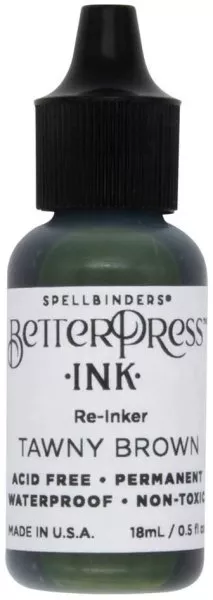 Tawny Brown - BetterPress Ink Pad Re-Inker - Spellbinders