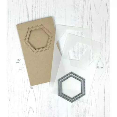 Taylored Expressions MINI SLIM TRIFOLD TEMPLATE + DIES - HEXAGON