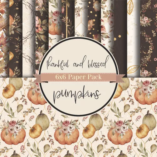 Thankful & Blessed Pumpkins {Paper Pack}