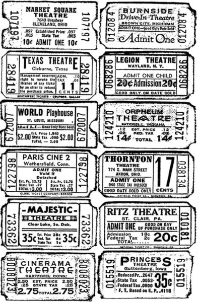 Ticket - Mini Rubber Stamp - Tim Holtz - Stampers Anonymous