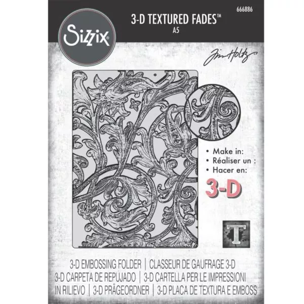 Tim Holtz - 3D Texture Fades Embossing Folder - A5 - Entangled Large