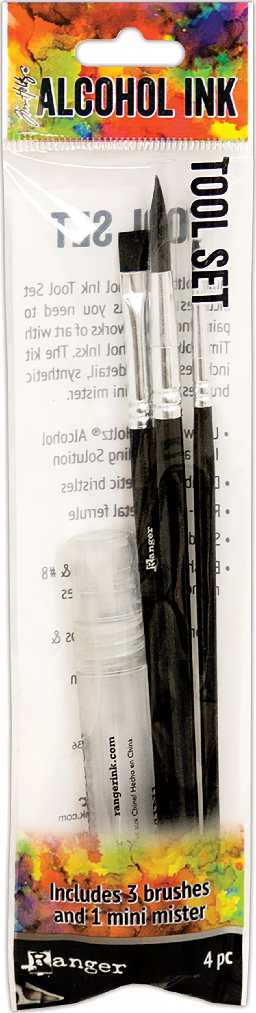 Tim Holtz Alcohol Ink Tool Set - Includes 3 Brushes & Mini Mister
