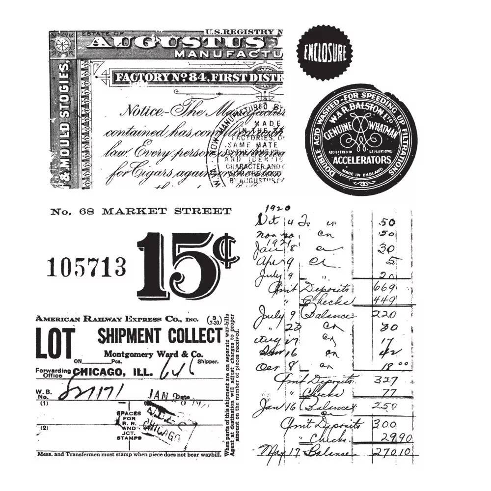 Tim Holtz Cling Rubber Stamps Etcetera CMS302