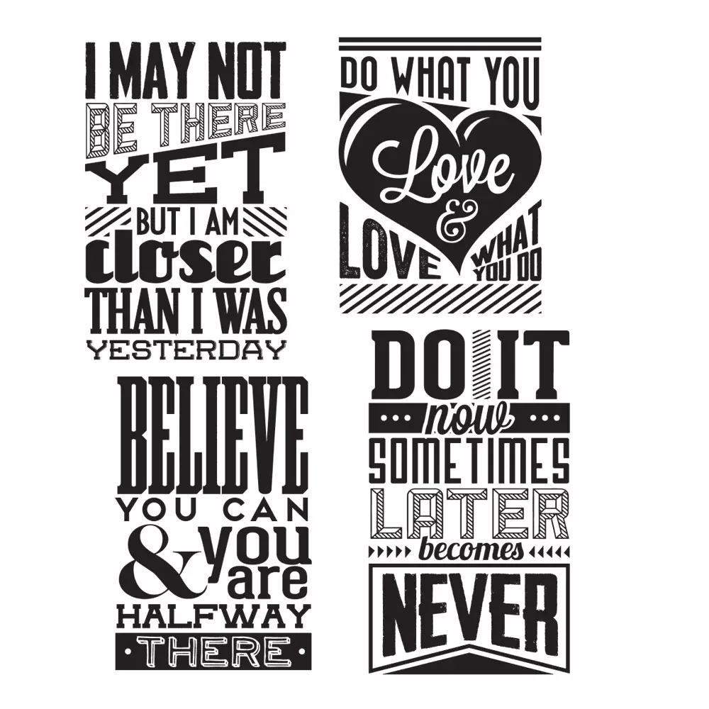 Tim Holtz Cling Rubber Stamps Motivation 3 CMS291