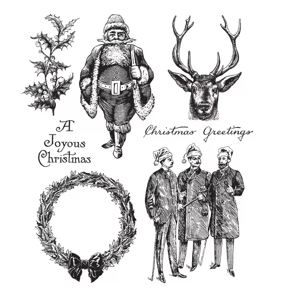 Tim Holtz Cling Rubber Stamps Yuletide CMS356