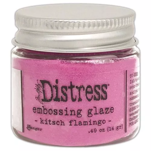 Tim Holtz Distress Embossing Glaze Kitsch Flamingo