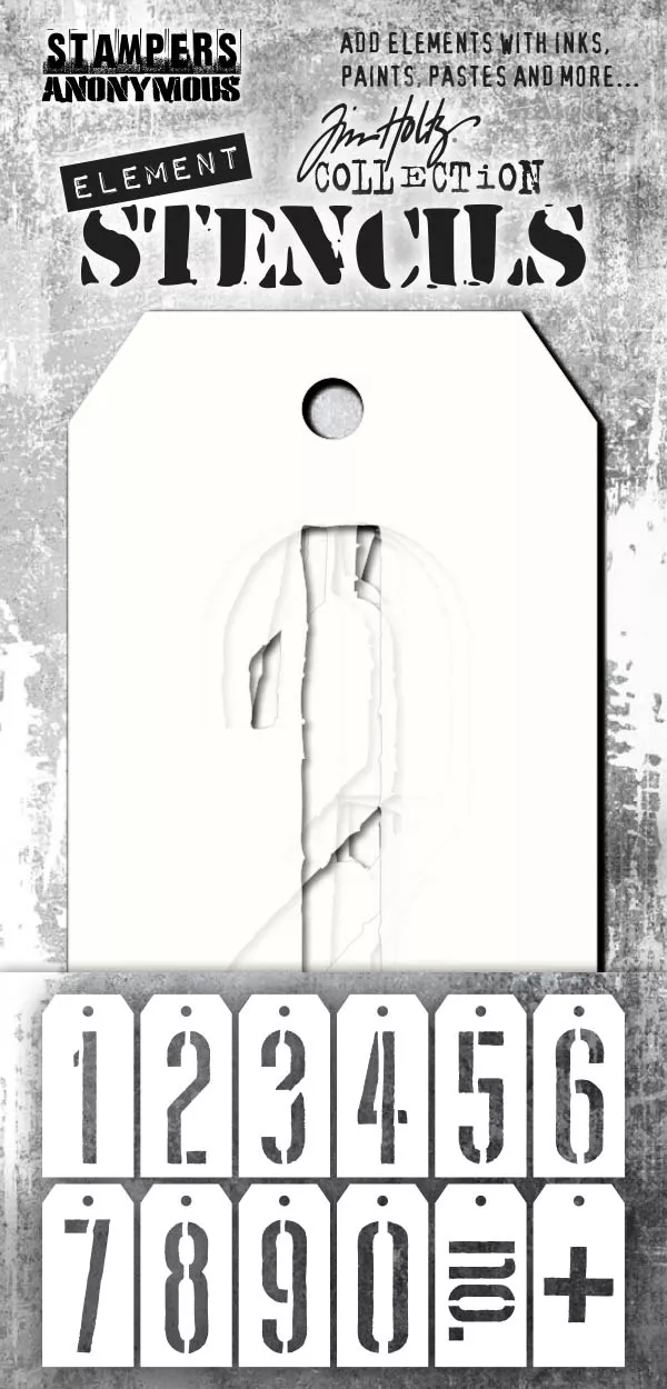 Tim Holtz Element Stencils 12/Pkg Mechanical