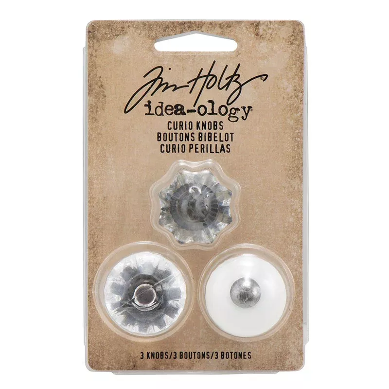 Tim Holtz idea-ology Curio Knobs Door Knob Hardware Metal TH92840