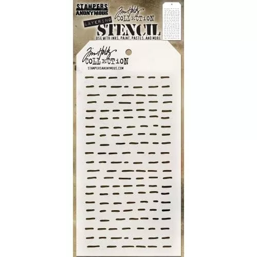 Tim Holtz Layered Stencil 4.125"X8.5" DashesTHS101