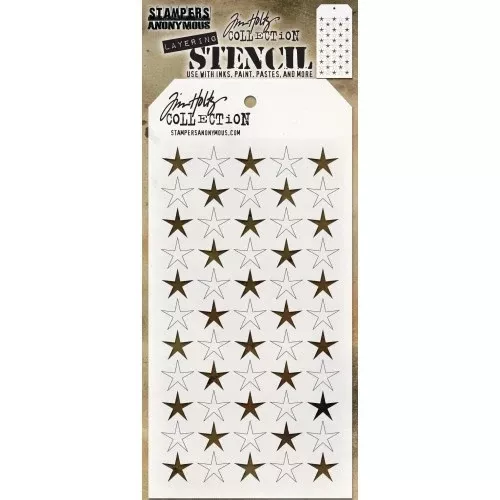 Tim Holtz Layered Stencil 4.125"X8.5" Shifter StarsTHS111