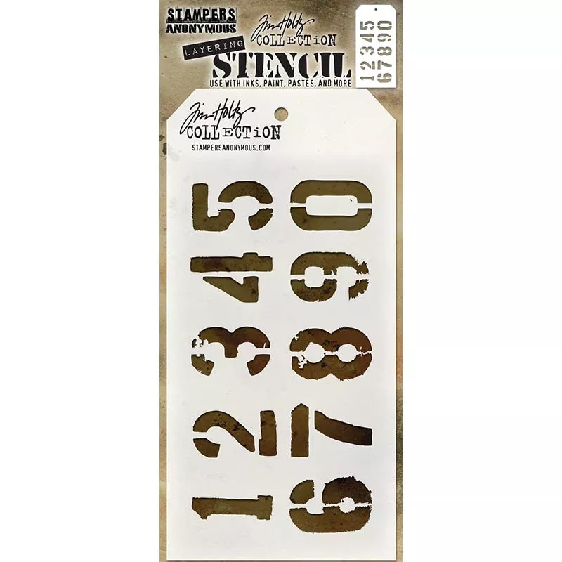 Tim Holtz Layering Stencil Numbered ths020