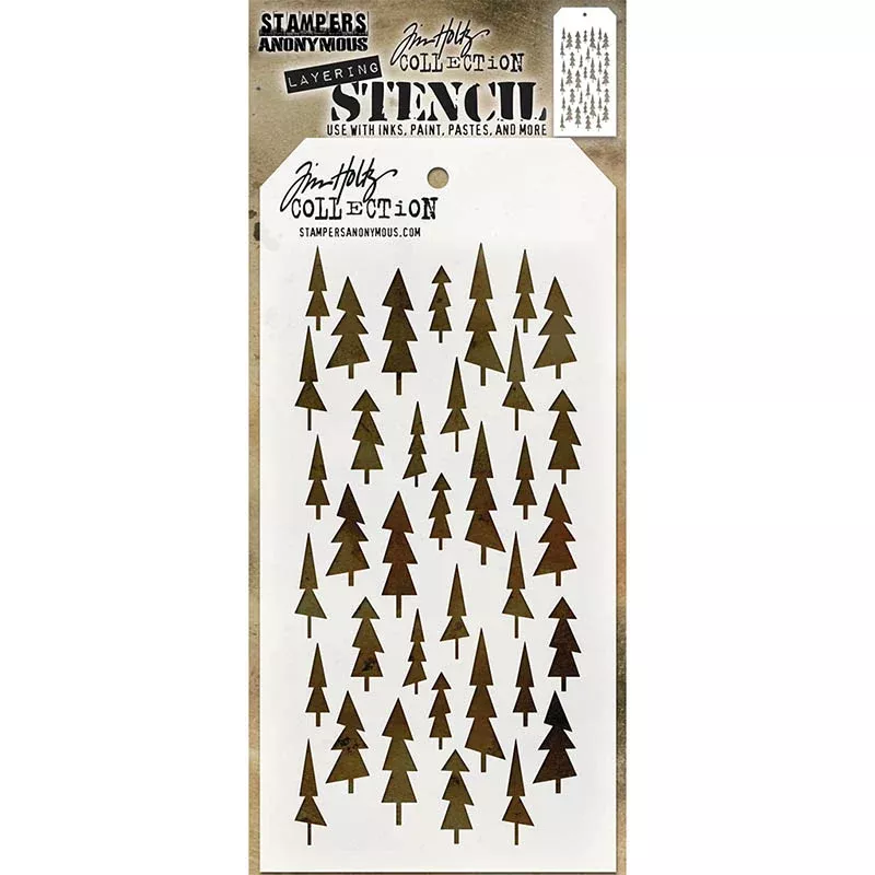 Tim Holtz Layering Stencil Tree Lot ths150