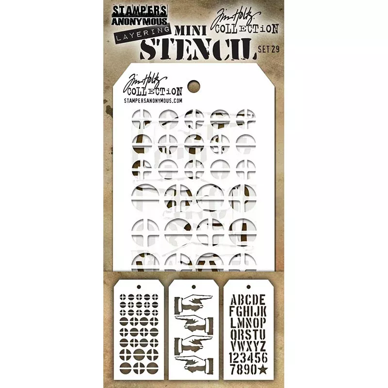 Tim Holtz Mini Stencil Set 29 mst029