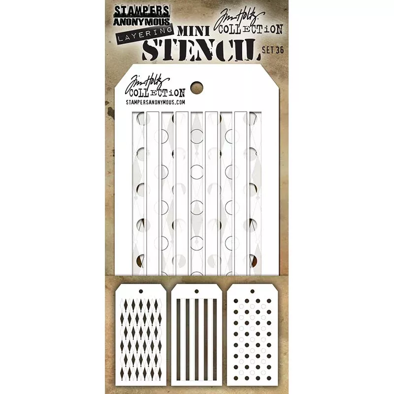 Tim Holtz Shifters Mini Stencil Set 36 mst036