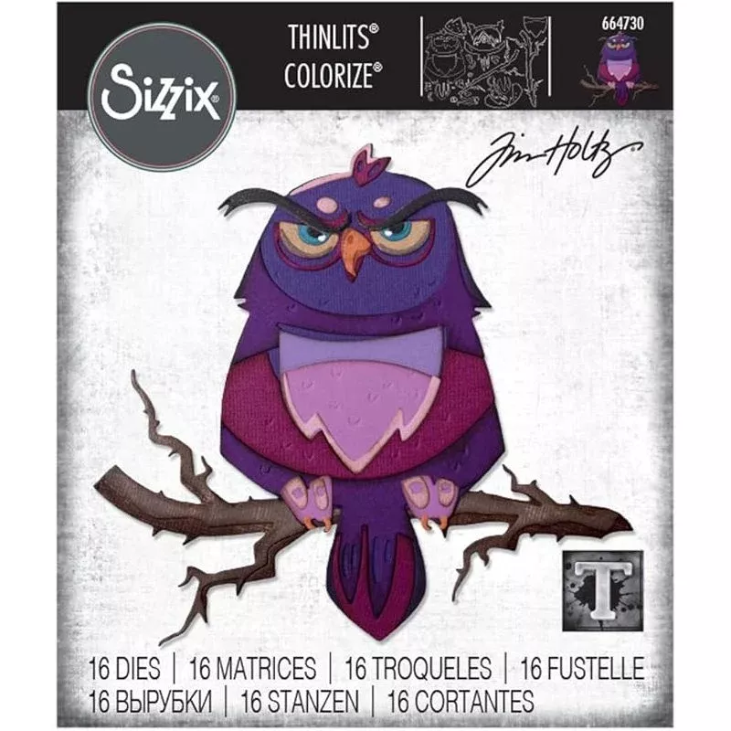 *Tim Holtz Sizzix ARTHUR Colorize Thinlits Dies 664730
