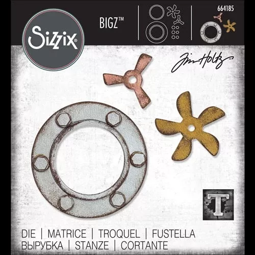 *Tim Holtz Sizzix STEAMPUNK PARTS Bigz Die 664185