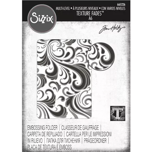 Tim Holtz Sizzix SWIRLS Embossing Folder 665226