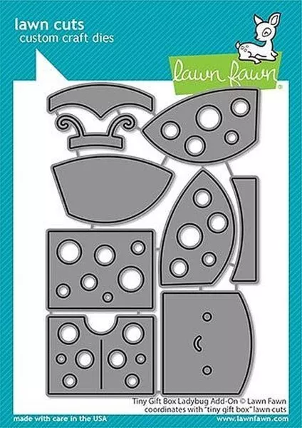 Tiny Gift Box Ladybug Add-On - Dies - Lawn Fawn