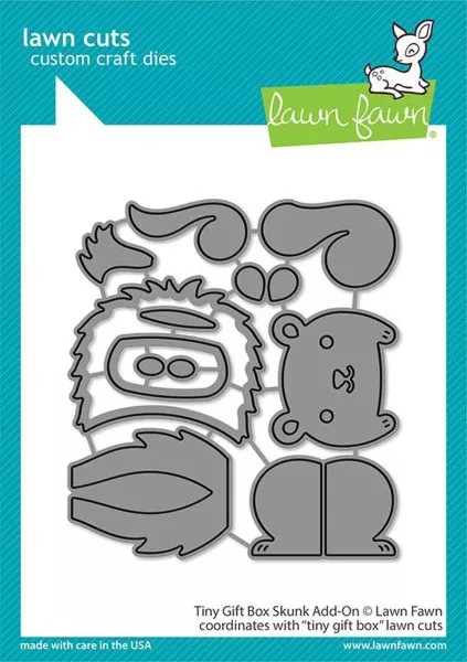 Tiny Gift Box Skunk Add-On - Dies - Lawn Fawn